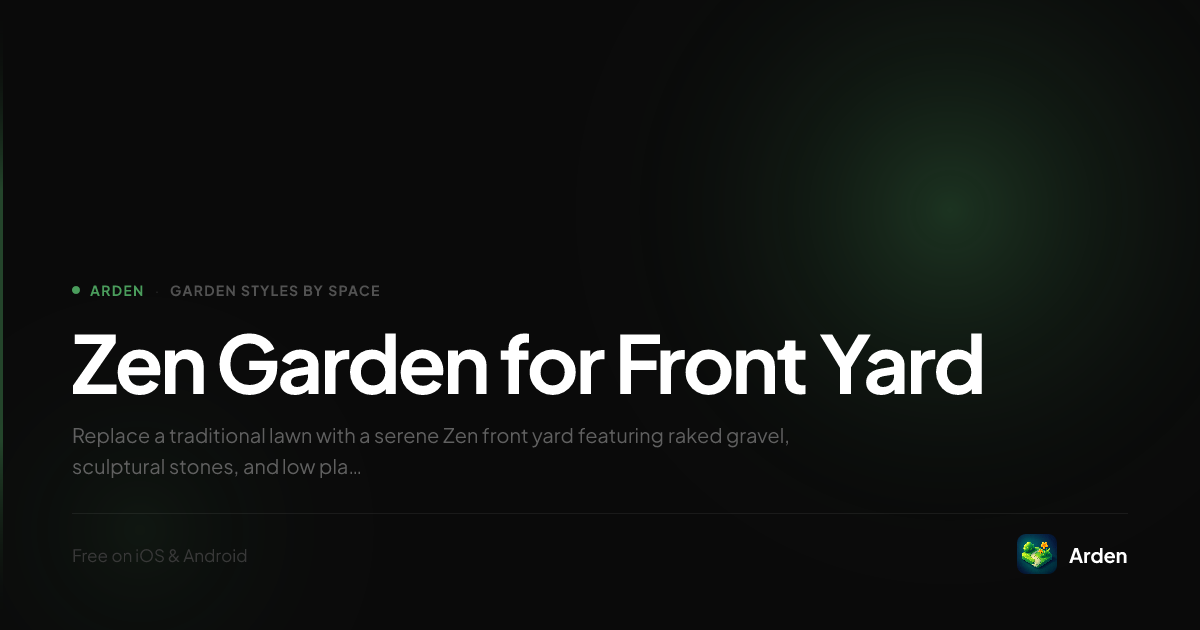 Front Zen Zen Garden for Front Yard — Curb Appeal | Arden